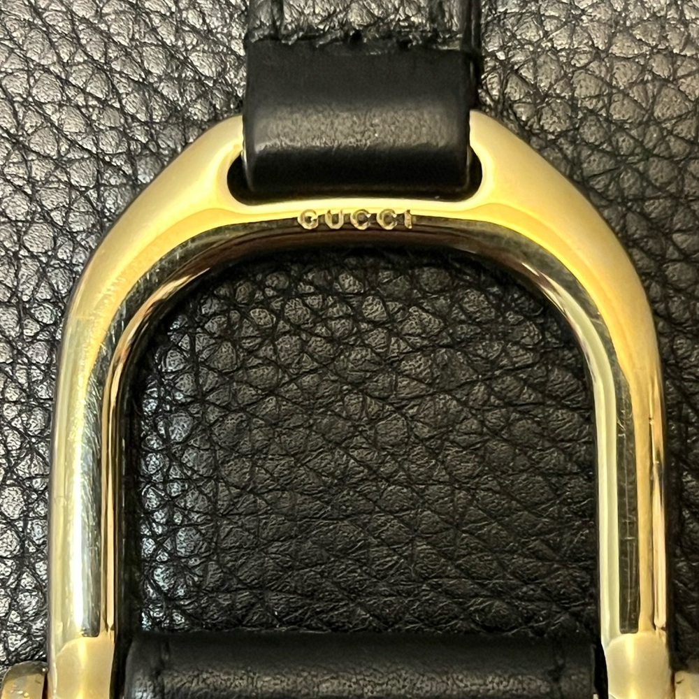 Vintage HorseShoe Bit Leather Wallet with Gold Hardware